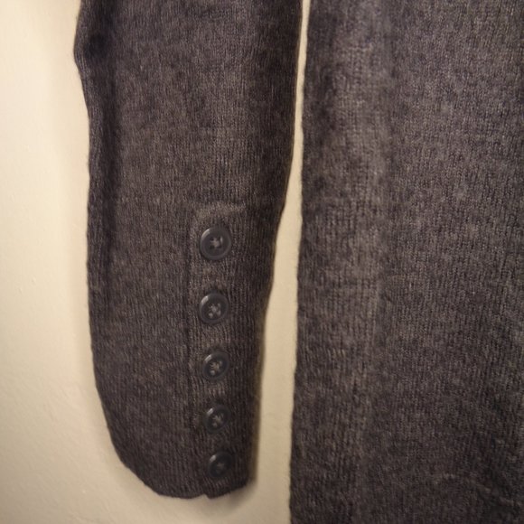 Gap Charcoal Grey Sofie Wool Blend Open Round Neck - Picture 8 of 8